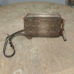 Michael Kors Rose Gold Snakeskin Crossbody Purse